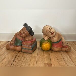 Vintage Wooden Bookends